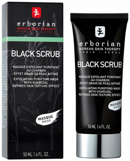 Erborian Black Scrub Mask - Скраб-маска очищуюча із деревним вугіллям - 1