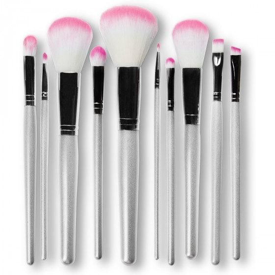 Bellapierre Professional Brush Set Pink - Професійний набір з 10 пензлів для макіяжу - 1