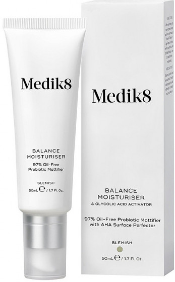 Medik8 Balance Moisturiser with Glycolic Acid Activator - Зволожуючий крем для проблемної шкіри з пробіотиками та гліколевою кислотою