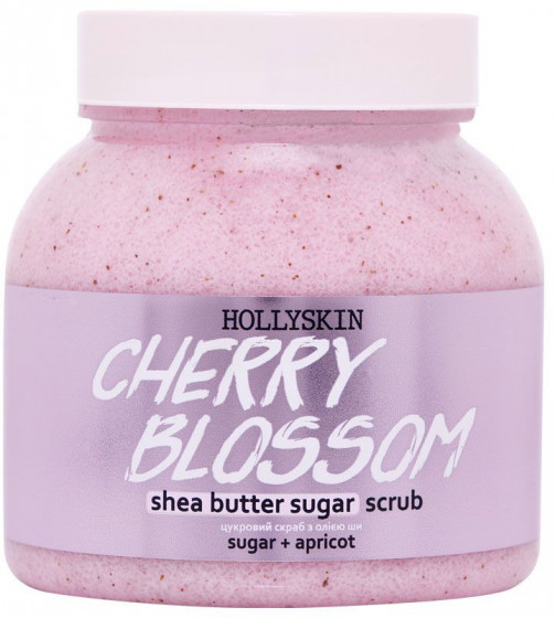 Hollyskin Shea Butter Sugar Scrub Cherry Blossom - Цукровий скраб з маслом ши та перлітом