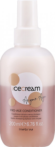 Inebrya Ice Cream Pro Age 2-Phase Conditioner Argan Oil - Двофазний спрей-кондиціонер з аргановим маслом