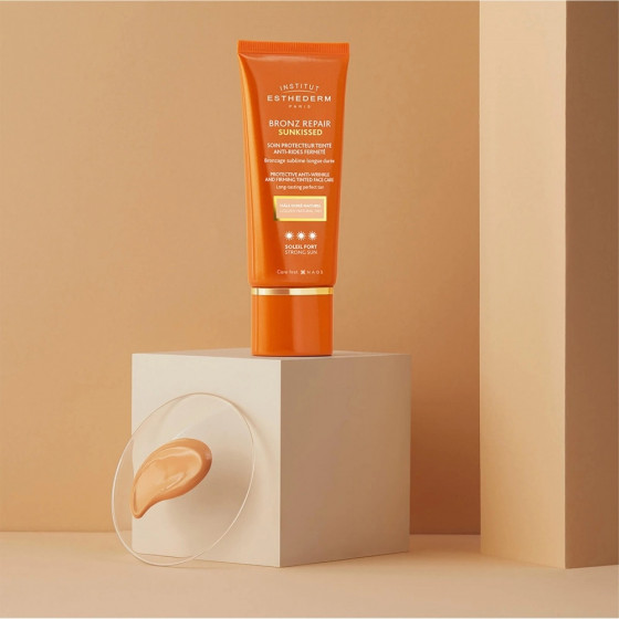 Institut Esthederm Bronz Repair Sunkissed Cream Strong Sun - Тонуючий крем для обличчя - 3