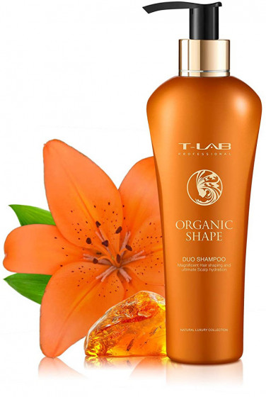 T-LAB Professional Organic Shape Duo Shampoo - Дуо-шампунь для розгладження та живлення волосся - 1