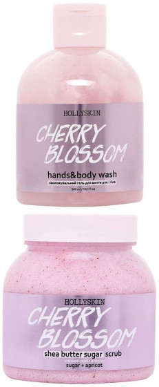 Hollyskin Shea Butter Sugar Scrub Cherry Blossom - Цукровий скраб з маслом ши та перлітом - 2