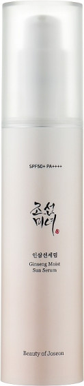 Beauty of Joseon Ginseng Moist Sun Serum SPF 50+ PA++++ - Сонцезахисна зволожуюча сироватка для обличчя з екстрактом женьшеню