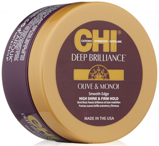 CHI Deep Brilliance Smooth Edge High Shine & Firm Hold - Розгладжуючий крем-блиск для укладання