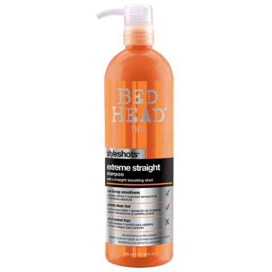 Tigi Bed Head Styleshots Extreme Straight Shampoo - Випрямляючий шампунь, надає гладкість волоссю