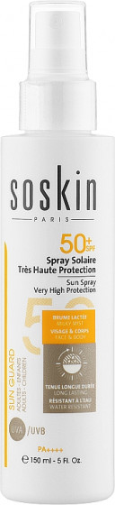 Soskin Sun Spray Very High Protection SPF50+ - Сонцезахисний спрей для обличчя та тіла