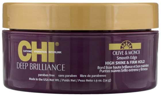 CHI Deep Brilliance Smooth Edge High Shine & Firm Hold - Розгладжуючий крем-блиск для укладання - 1