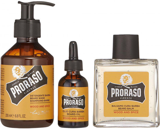 Proraso Wood & Spice Beard Kit - Подарунковий набір для догляду за бородою - 1