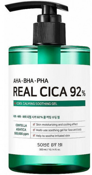 Some By Mi AHA BHA PHA Real Cica 92% Cool Calming Soothing Gel - Заспокійливий гель з центелою азіатською та кислотами