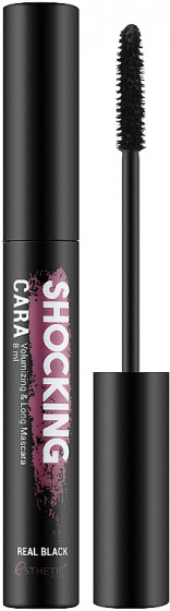 Esthetic House Shocking Cara Volumizing & Long Mascara Real Black - Туш для вій