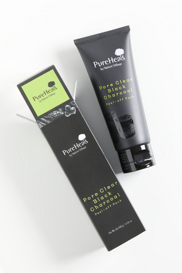 PureHeal's Pore Clear Black Charcoal Peel-off Pack - Маска-плівка з чорним вугіллям для очищення пор від забруднень - 3