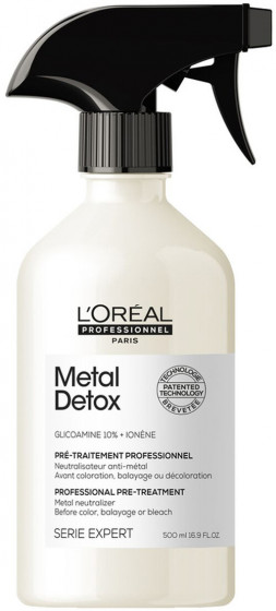 L'Oreal Professionnel Serie Expert Metal Detox Pre-Treatment Spray - Спрей для запобігання металевих накопичень у волоссі після фарбування та освітлення