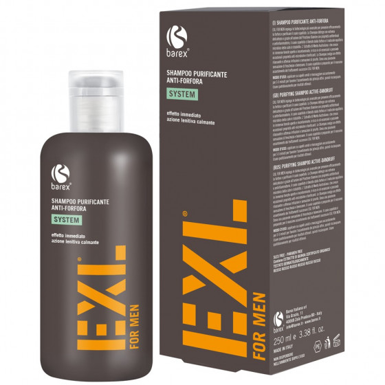 Barex EXL For Men Purifying Anti-Dandruff Shampoo - Очищуючий шампунь проти лупи