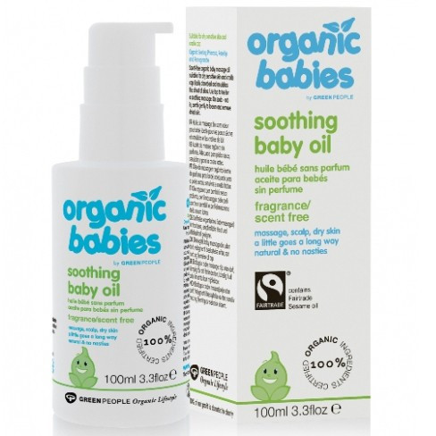 Green People Soothing Baby Oil Scent Free - Заспокійлива масло для немовлят без запаху