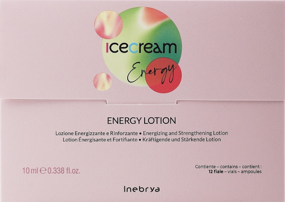 Inebrya Ice Cream Energy Lotion Intensive Ampoules - Лосьйон проти випадіння волосся