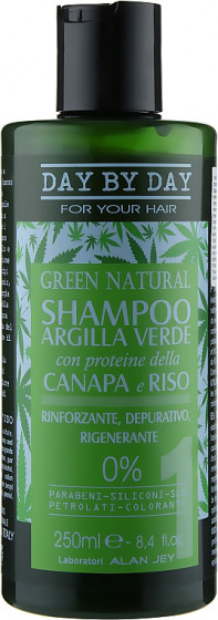 Alan Jey Green Natural Shampoo - Шампунь із зеленою глиною, протеїнами коноплі та рису