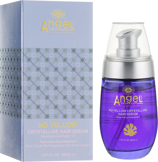 Angel Professional No Yellow Crystalline Hair Serum - Сироватка для волосся з маслами макадамії та аргани - 1