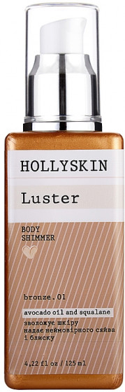 Hollyskin Luster Body Shimmer (№01-Bronze) - Шиммер для тіла - 1