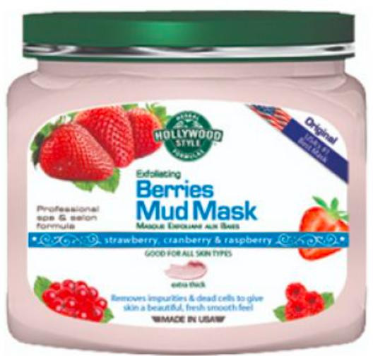 Hollywood Style Exfoliating Berries Mud Mask - Відлущує грязьова маска з ягодами