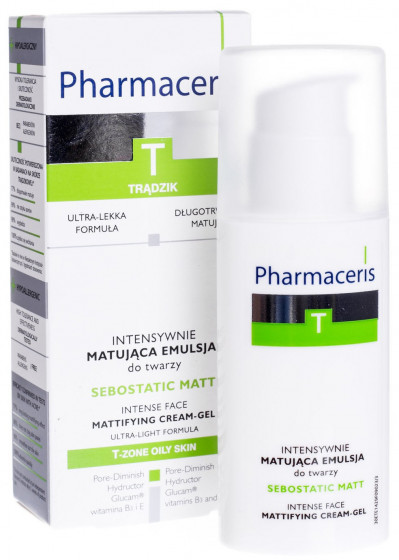 Pharmaceris T Sebostatic Matt Intense Face Mattifying Emulsion - Інтенсивно матуюча емульсія для обличчя - 1