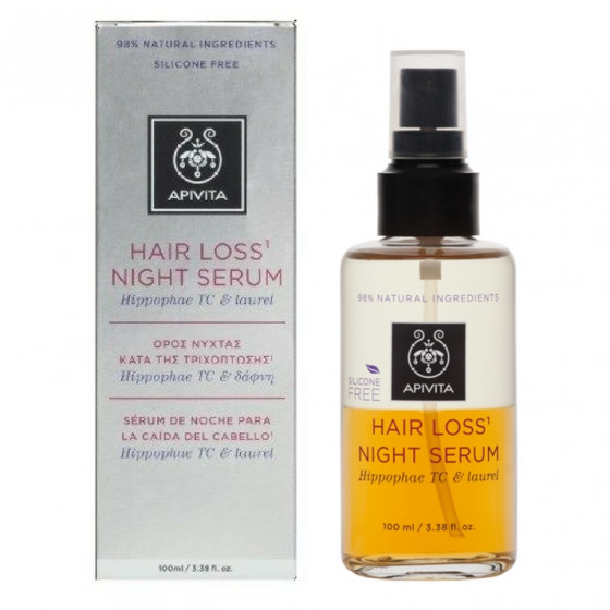 Apivita hair loss night serum with hippophae TC&laurel - Нічна сироватка проти випадіння волосся з комплексом на основі обліпихи і лавра - 1