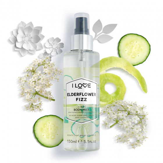 I Love Elderflower Fizz Body Mist - Освіжаючий спрей для тіла "Коктейль з бузини" - 1