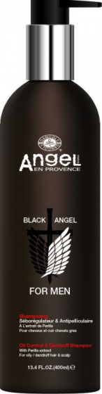 Angel Professional Black Angel Oil Control and Dandruff Shampoo - Шампунь від лупи для жирного волосся з екстрактом перили