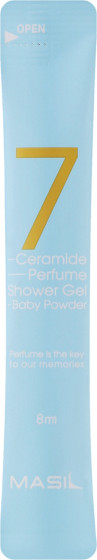 Masil 7 Ceramide Perfume Shower Gel Baby Powder - Гель для душу з керамідами з ароматом дитячої присипки