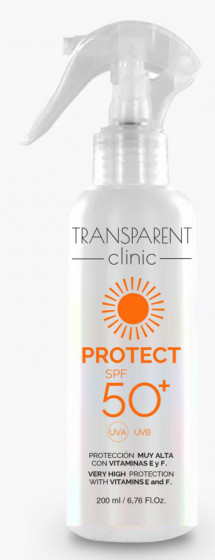 Transparent Clinic Protect Protect SPF50+ Spray - Сонцезахисний спрей для обличчя та тіла SPF50+