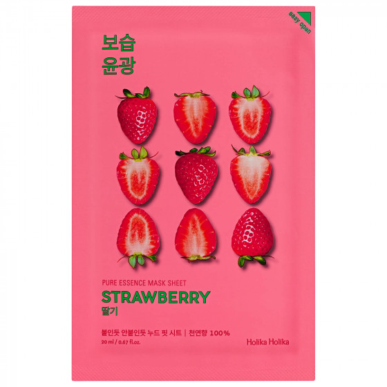 Holika Holika Pure Essence Mask Sheet Strawberry - Тканинна маска з екстрактом полуниці