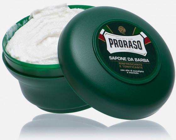 Proraso Green Line Refreshing Shaving Soap - Тонізуюче мило для гоління з маслом евкаліпта та ментолом - 1