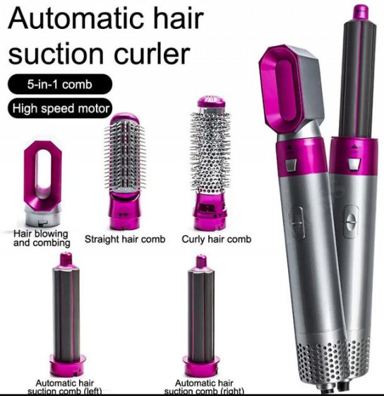 Hot Air Styler 5in1 - Стайлер для волосся в шкіряному кейсі - 1