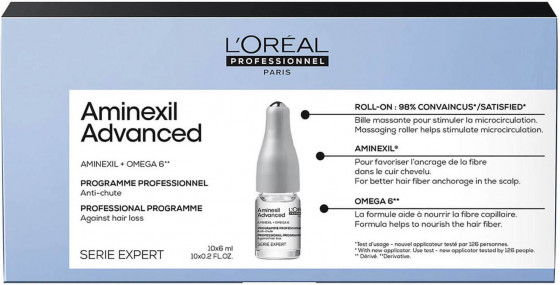 L'Oreal Professionnel Aminexil Advanced - Ампули проти випадання волосся 10*6 мл - 1