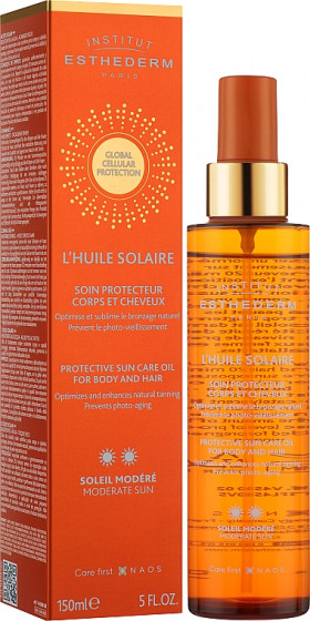 Institut Esthederm Sun Care Oil Body And Hair Care Moderate Sun - Сонцезахисна олія-спрей для тіла та волосся - 1