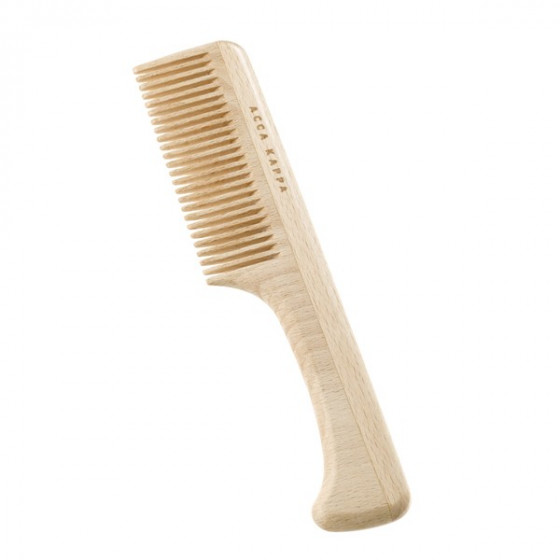 Acca Kappa Natura Beechwood Fine Teeth Comb With Handle - Гребінь для волосся Натура №2