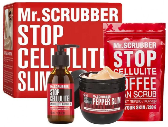 Mr.Scrubber Hot Anti-cellulite Set - Антицелюлітний набір "Схуднути до літа разом"