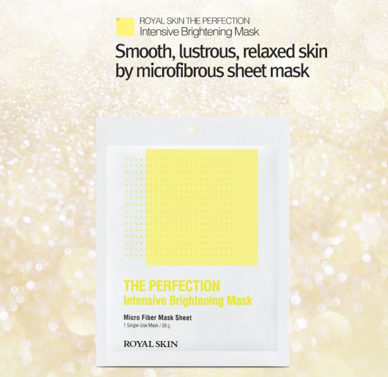 Royal Skin The Perfection Intensive Brightening Mask - Інтенсивно-вирівнююча тон маска з мікрофібри - 1