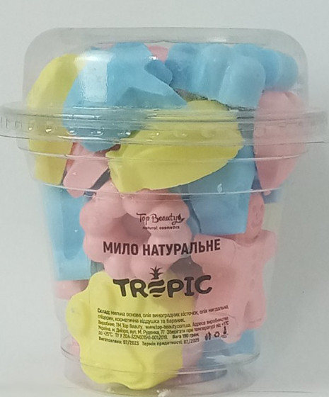 Top Beauty Tropic Soap - Мило дитяче різнокольорове у склянці Тропік 240 г