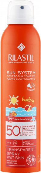 Rilastil Sun System PPT Baby Spray SPF50+ - Сонцезахисний прозорий спрей для тіла для дітей