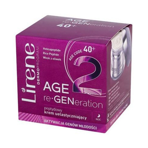 Lirene Age re-GENeration Strengthening Cream 40+ SPF10 - Нічний відновлюючий крем для обличчя "Активація 40+"