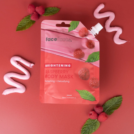 Face Facts Brightening Raspberry Body Mask - Освітлююча маска для тіла "Малина" - 2