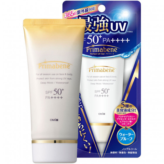 Omi Primabene Perfect UV Gel - Сонцезахисний гель з екстрактом плаценти SPF 50+ PA++++