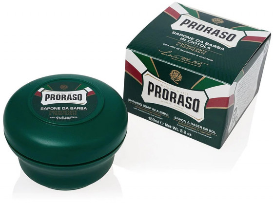 Proraso Green Line Refreshing Shaving Soap - Тонізуюче мило для гоління з маслом евкаліпта та ментолом - 4