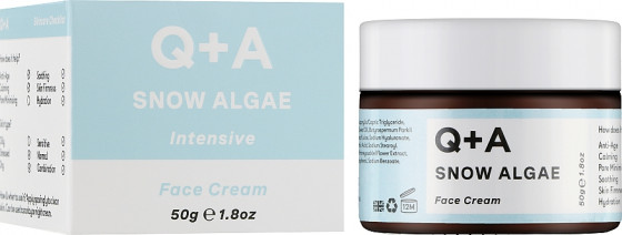 Q+A Snow Algae Intensive Face Cream - Зволожуючий крем для обличчя зі сніговими водоростями - 1