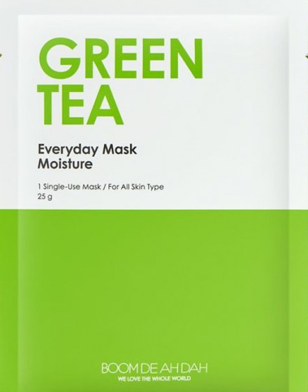 Boom De Ah Dah Everyday Mask Moisture Green Tea - Зволожуюча маска для обличчя з зеленим чаєм