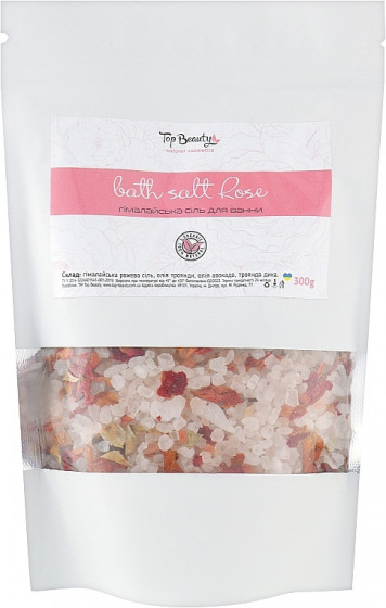 Top Beauty Bath Salt Rose - Сіль для ванни "Гімалайська з пелюстками троянди"