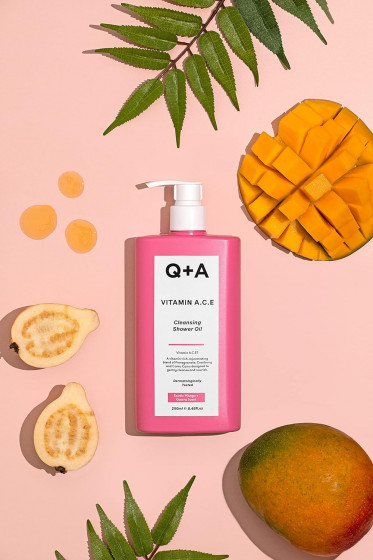 Q+A Vitamin ACE Cleansing Shower Oil - Вітамінізована олія для душу - 4