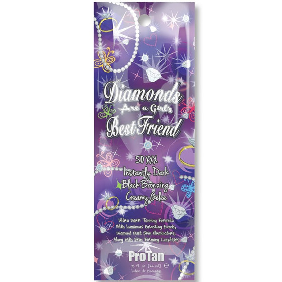 Pro Tan Diamonds Are A Girls Best Friend 50XXX Instantly Dark Black Bronzing Creamy Gelee - Лосьйон для засмаги з бронзаторами